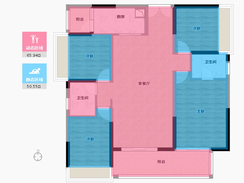 四川省-成都市-川发天府上城-104.05-户型库-动静分区