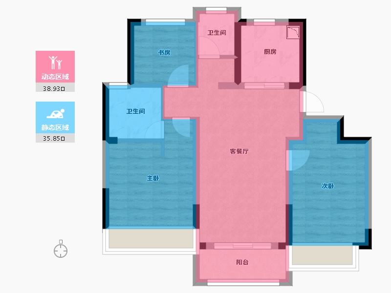 上海-上海市-云麓里-65.71-户型库-动静分区