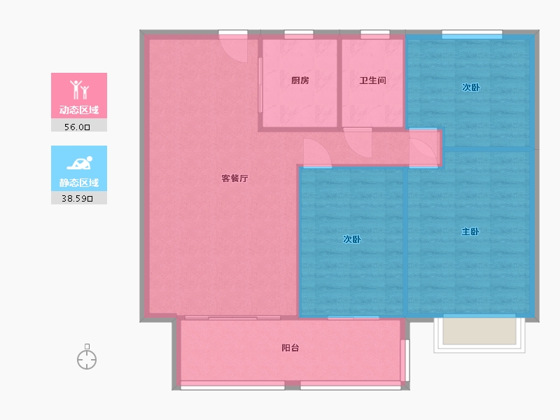 山东省-济南市-西江樾-87.00-户型库-动静分区