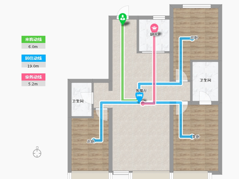 吉林省-长春市-万晟和府-83.49-户型库-动静线