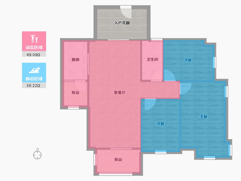 广东省-广州市-南华时代城-85.26-户型库-动静分区