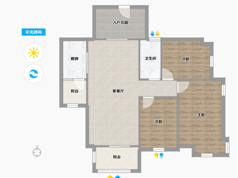 广东省-广州市-南华时代城-85.26-户型库-采光通风