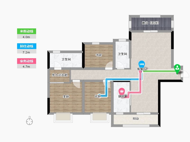 湖南省-常德市-诚信御园-98.91-户型库-动静线