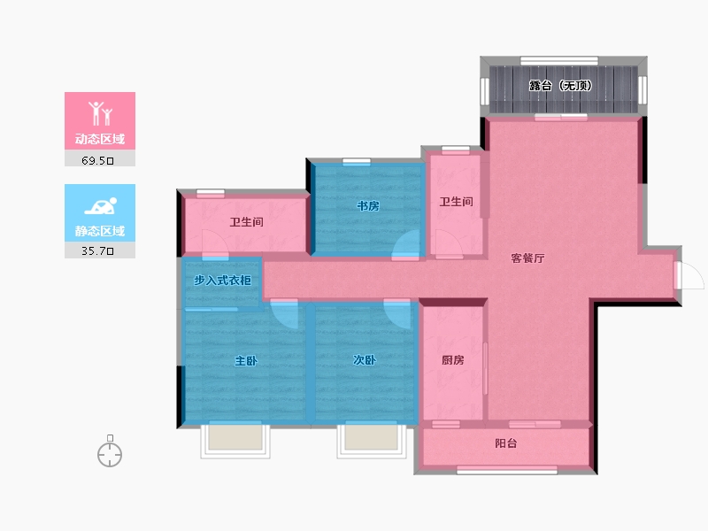 湖南省-常德市-诚信御园-98.91-户型库-动静分区