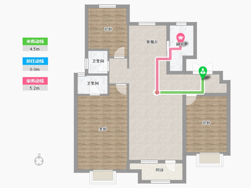 山东省-青岛市-鲁商蓝岸新城-103.44-户型库-动静线