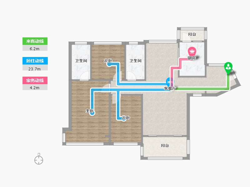 广东省-佛山市-鸿安御花园-102.15-户型库-动静线