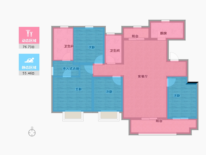 江西省-抚州市-梦湖公馆-118.00-户型库-动静分区