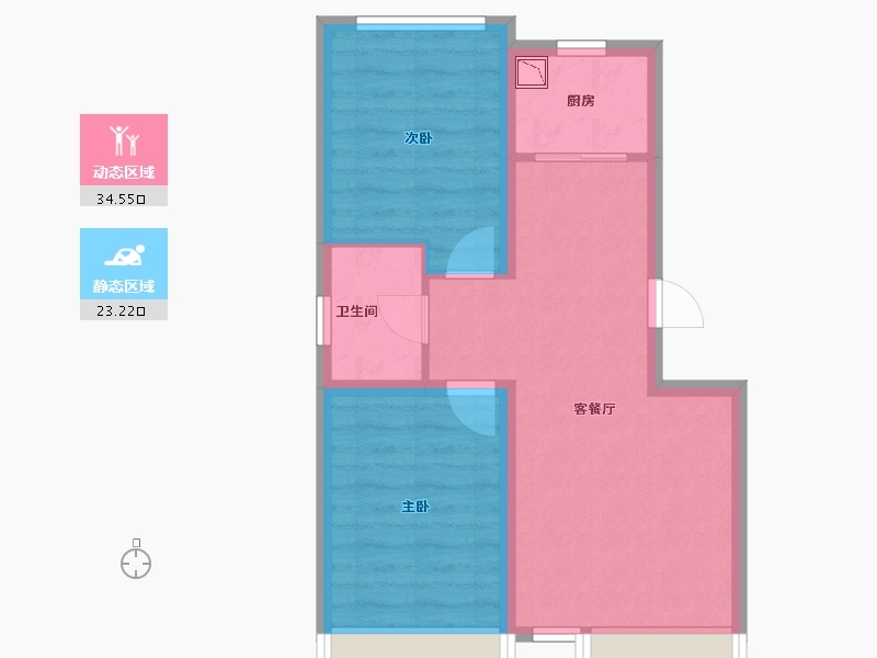 吉林省-长春市-万晟和府-50.98-户型库-动静分区