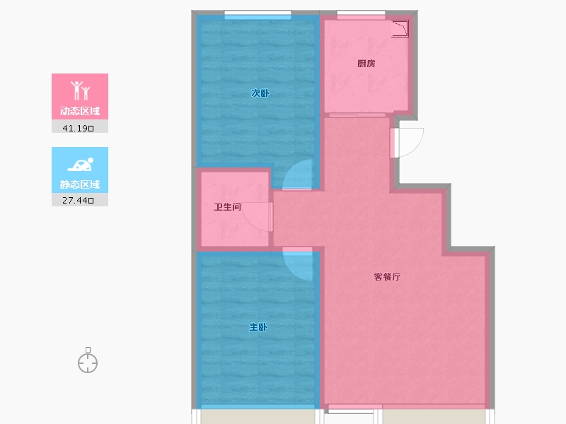 吉林省-长春市-万晟和府-60.92-户型库-动静分区