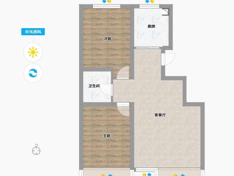 吉林省-长春市-万晟和府-60.92-户型库-采光通风