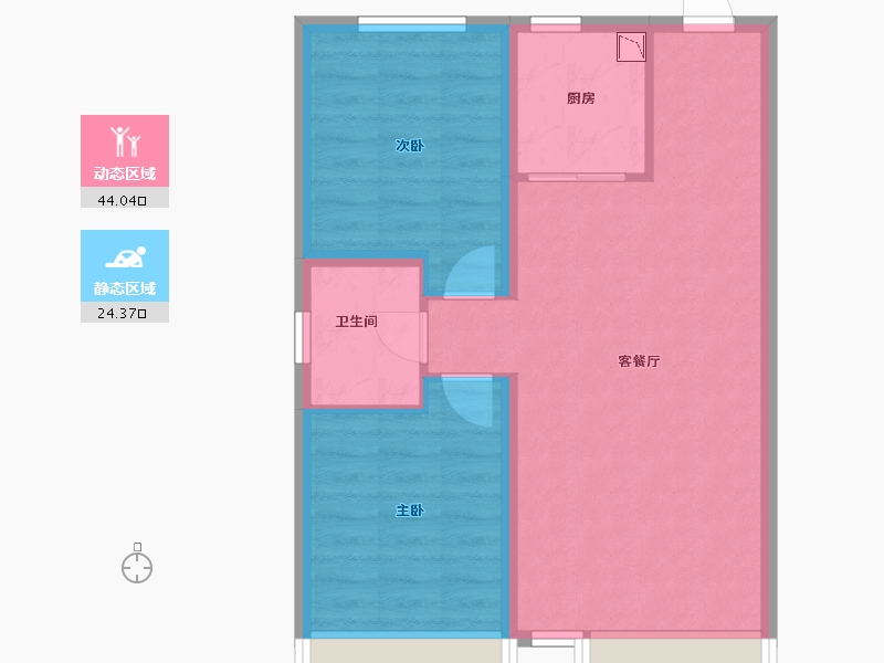 吉林省-长春市-万晟和府-61.28-户型库-动静分区