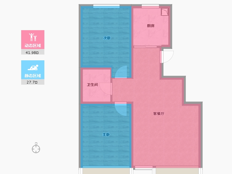 吉林省-长春市-万晟和府-61.86-户型库-动静分区