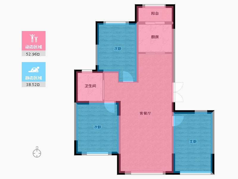 吉林省-长春市-智慧云谷新立华都-82.01-户型库-动静分区