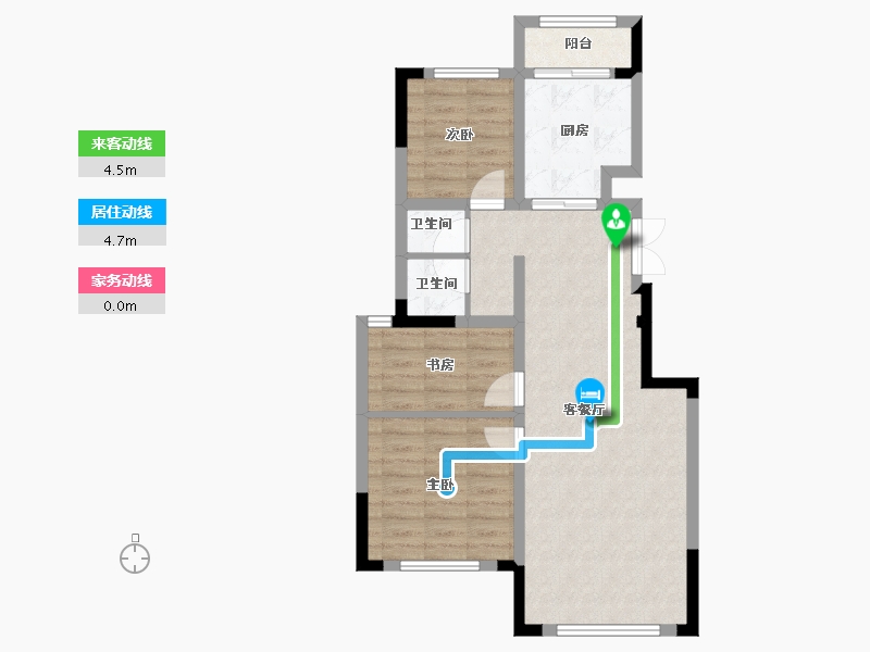 吉林省-长春市-智慧云谷新立华都-71.53-户型库-动静线