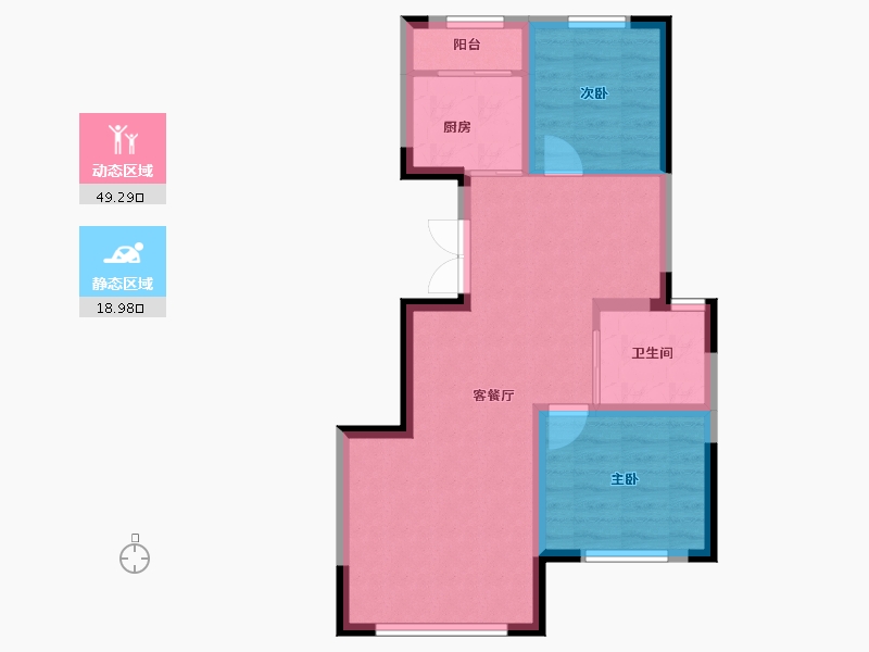 吉林省-长春市-智慧云谷新立华都-60.96-户型库-动静分区