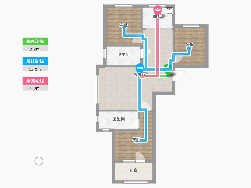 辽宁省-大连市-中庚香海金鼎-69.35-户型库-动静线