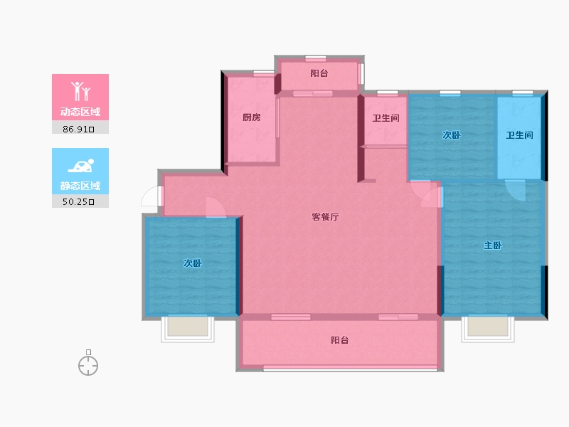 河南省-平顶山市-碧桂园-125.00-户型库-动静分区