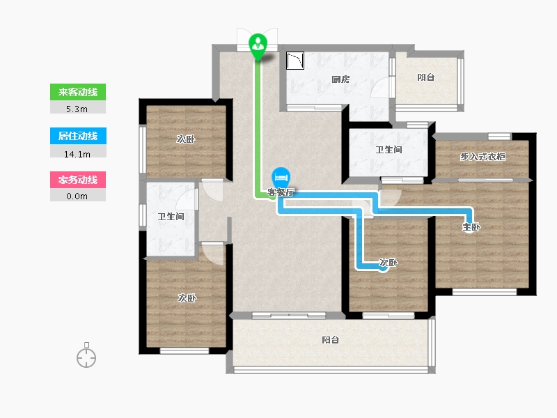 四川省-成都市-龙湖梵城-120.00-户型库-动静线