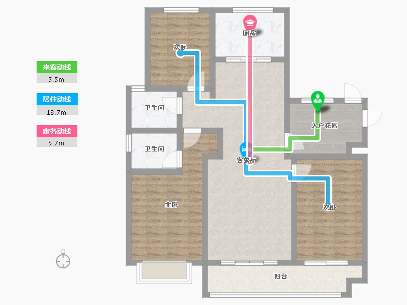 山东省-潍坊市-天骄一品-104.09-户型库-动静线