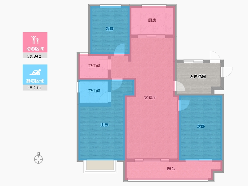 山东省-潍坊市-天骄一品-104.09-户型库-动静分区