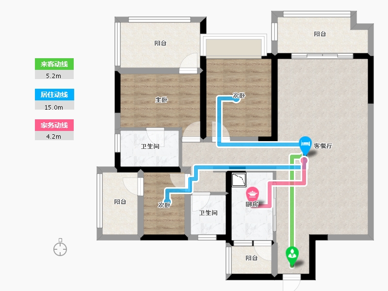 四川省-成都市-新希望锦悦北府-95.14-户型库-动静线