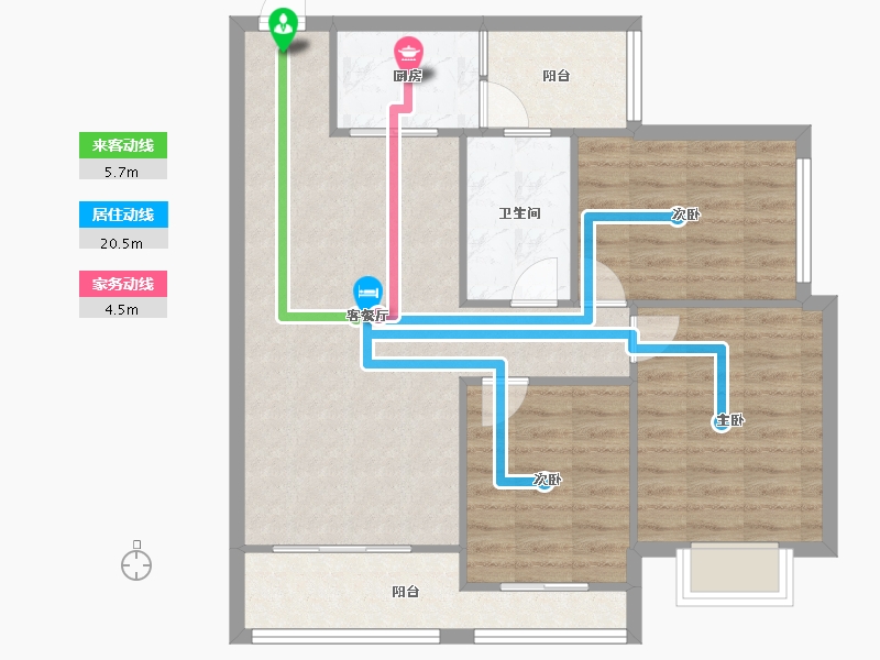 广西壮族自治区-北海市-泰和苑-84.40-户型库-动静线