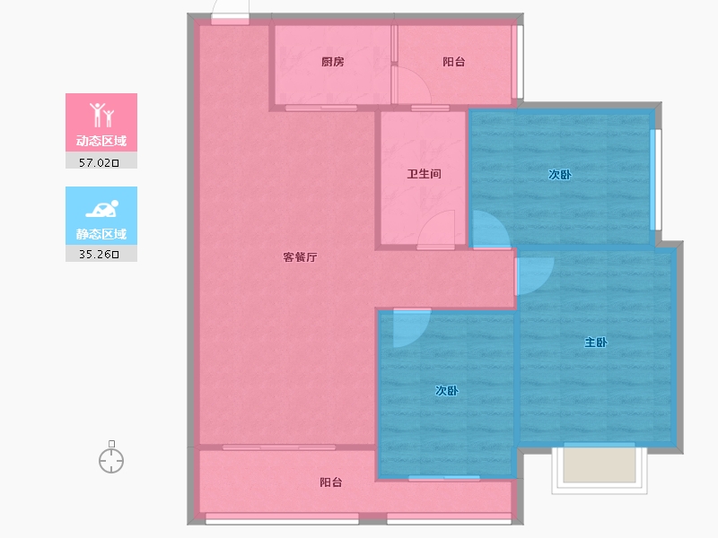 广西壮族自治区-北海市-泰和苑-84.40-户型库-动静分区