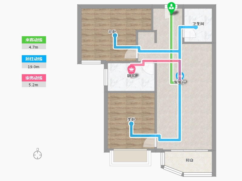 河北省-廊坊市-天洋城4代-63.87-户型库-动静线