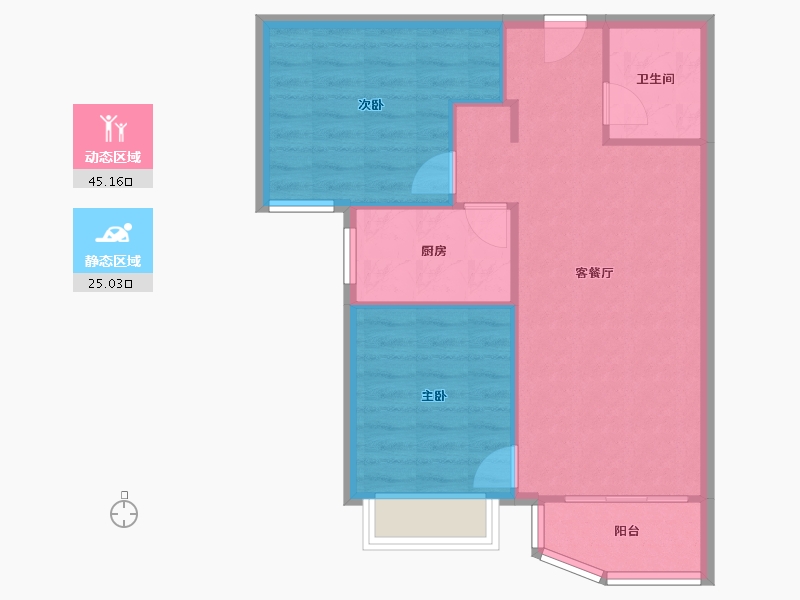 河北省-廊坊市-天洋城4代-63.87-户型库-动静分区