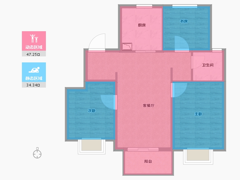 上海-上海市-金隅金成府-73.21-户型库-动静分区