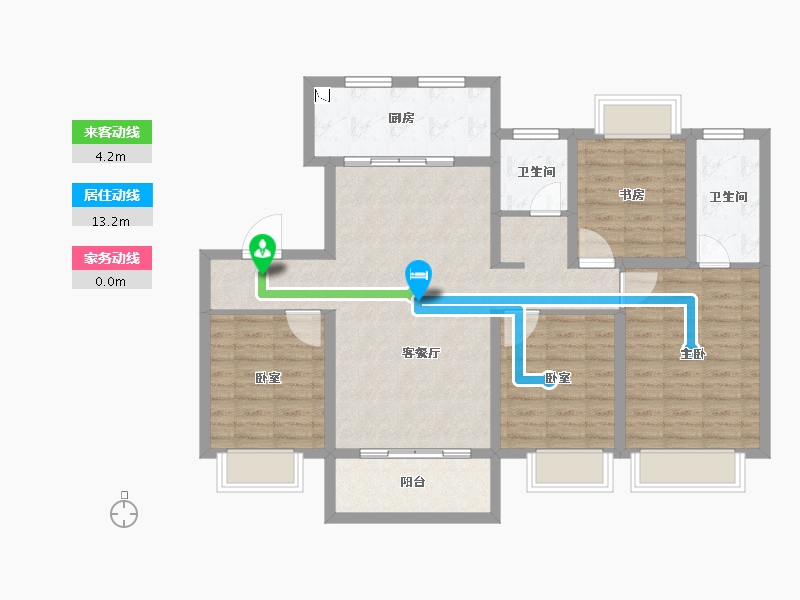 上海-上海市-十里江湾-100.57-户型库-动静线