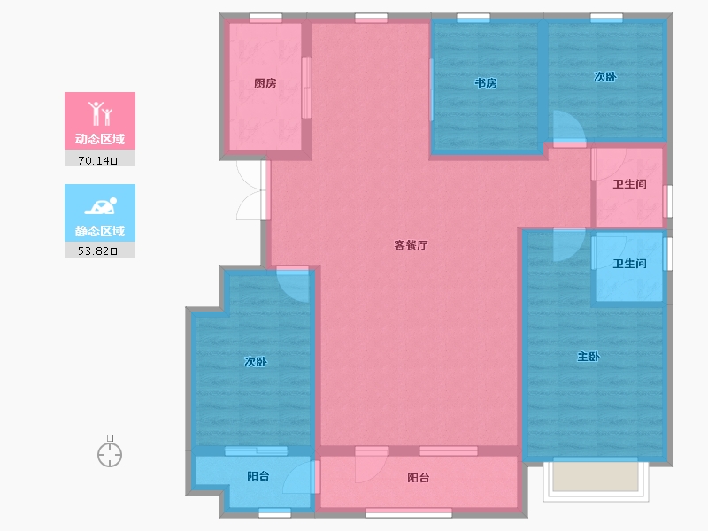 山东省-潍坊市-恒信风华尚品-111.25-户型库-动静分区