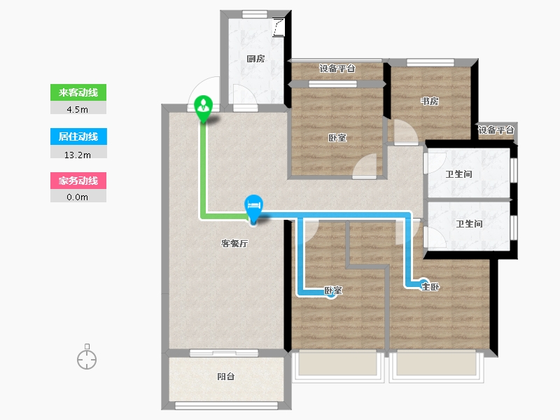 上海-上海市-龙光・玖悦华府-96.25-户型库-动静线