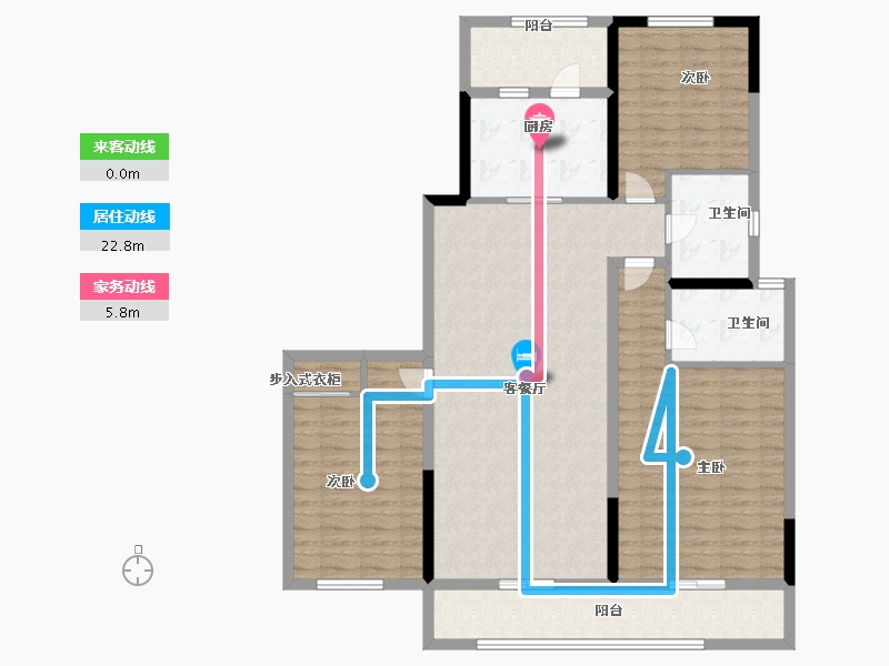 安徽省-阜阳市-丽丰一品-125.00-户型库-动静线