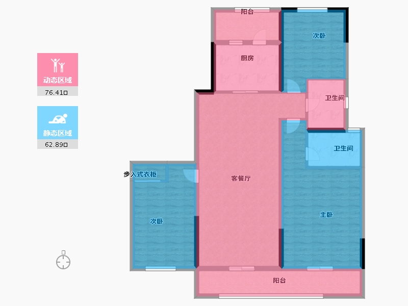 安徽省-阜阳市-丽丰一品-125.00-户型库-动静分区