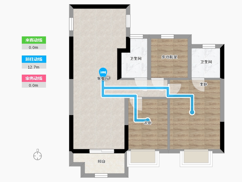 江苏省-苏州市-中建河风印月-66.99-户型库-动静线