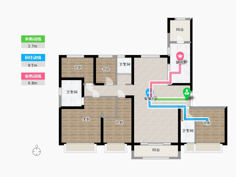 青海省-西宁市-西宁碧桂园-146.91-户型库-动静线