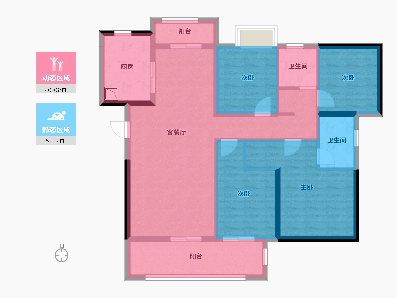 湖北省-宜昌市-保利香槟国际-108.89-户型库-动静分区