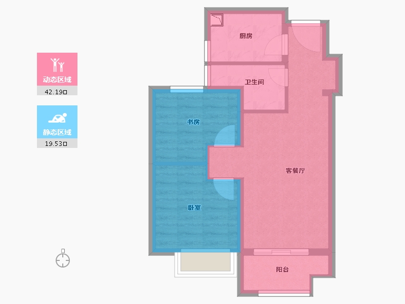 上海-上海市-碧桂园枫景尚院-54.51-户型库-动静分区