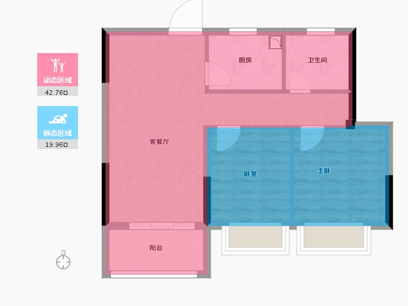 上海-上海市-龙光・玖悦华府-56.07-户型库-动静分区