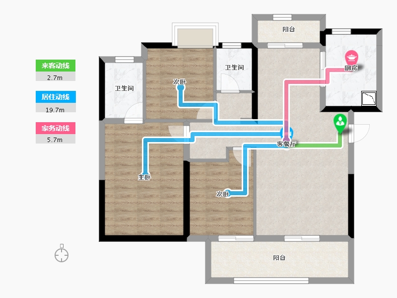 湖北省-宜昌市-保利香槟国际-93.84-户型库-动静线