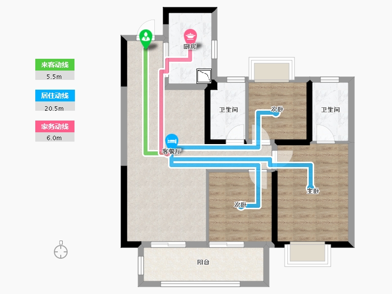 湖北省-宜昌市-保利香槟国际-78.13-户型库-动静线