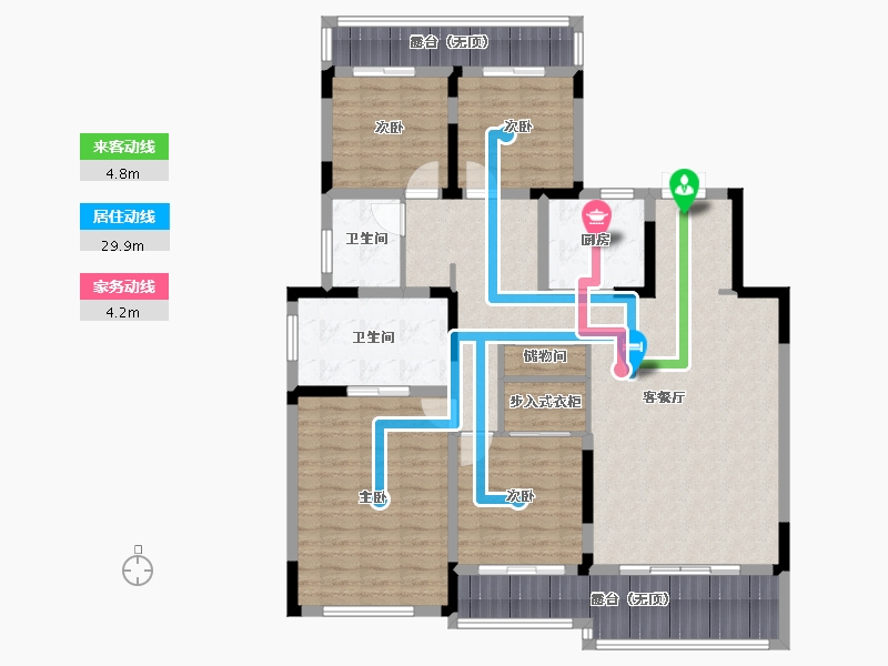 河南省-商丘市-归德华府-130.76-户型库-动静线