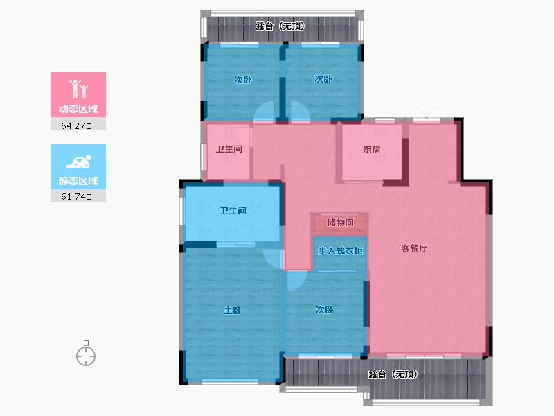 河南省-商丘市-归德华府-130.76-户型库-动静分区