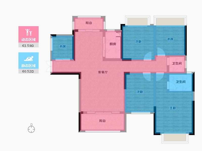 湖南省-湘潭市-火炬学府-109.72-户型库-动静分区