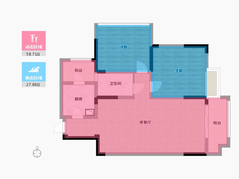 四川省-成都市-都江懿府-76.38-户型库-动静分区