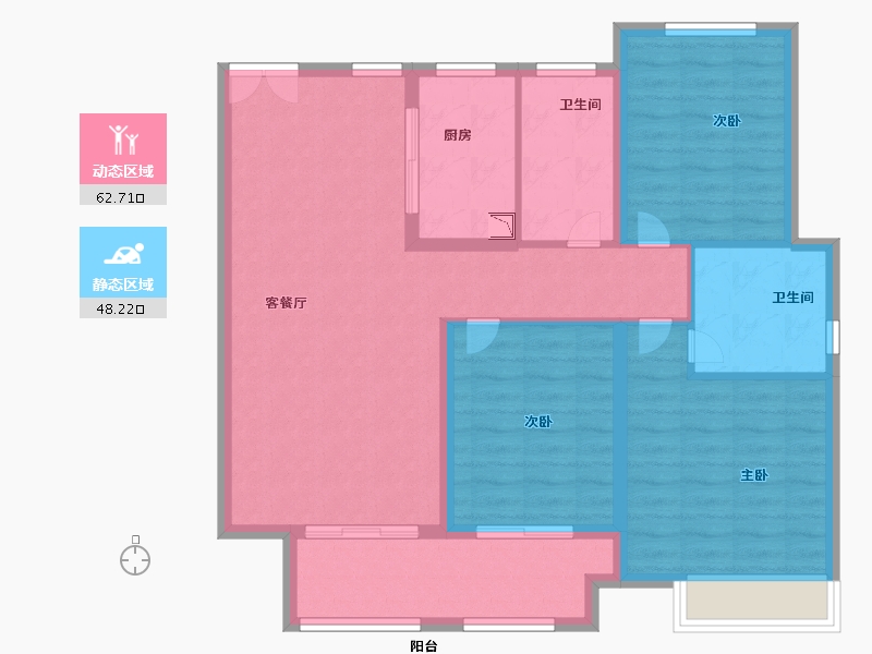 山东省-泰安市-九州唐樾-100.00-户型库-动静分区