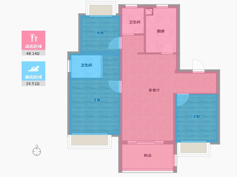 上海-上海市-凤凰城天境W墅-75.20-户型库-动静分区