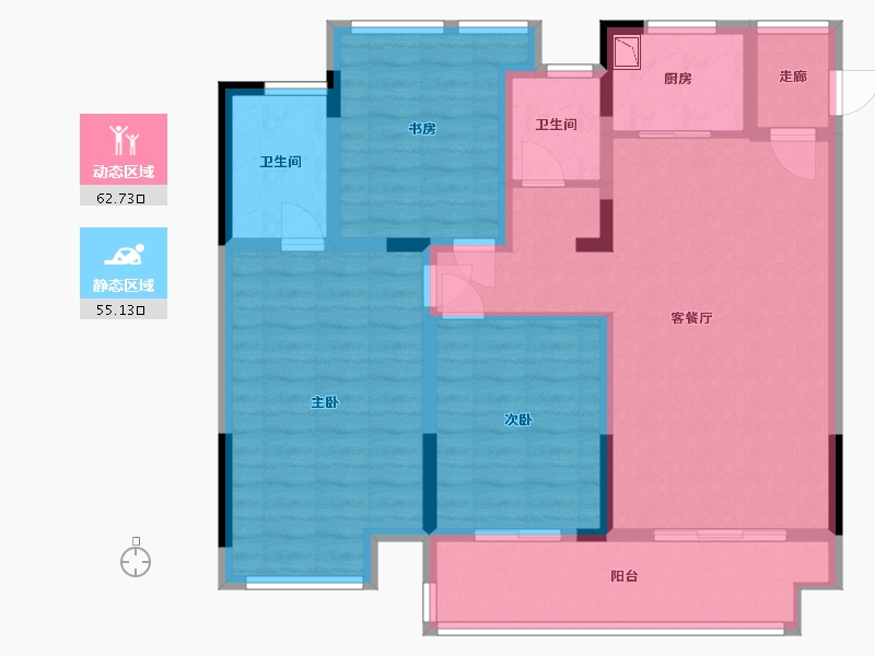 江西省-赣州市-中梁华董国宾府-105.00-户型库-动静分区