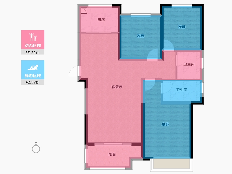 河南省-开封市-郑开森林半岛11期-87.03-户型库-动静分区